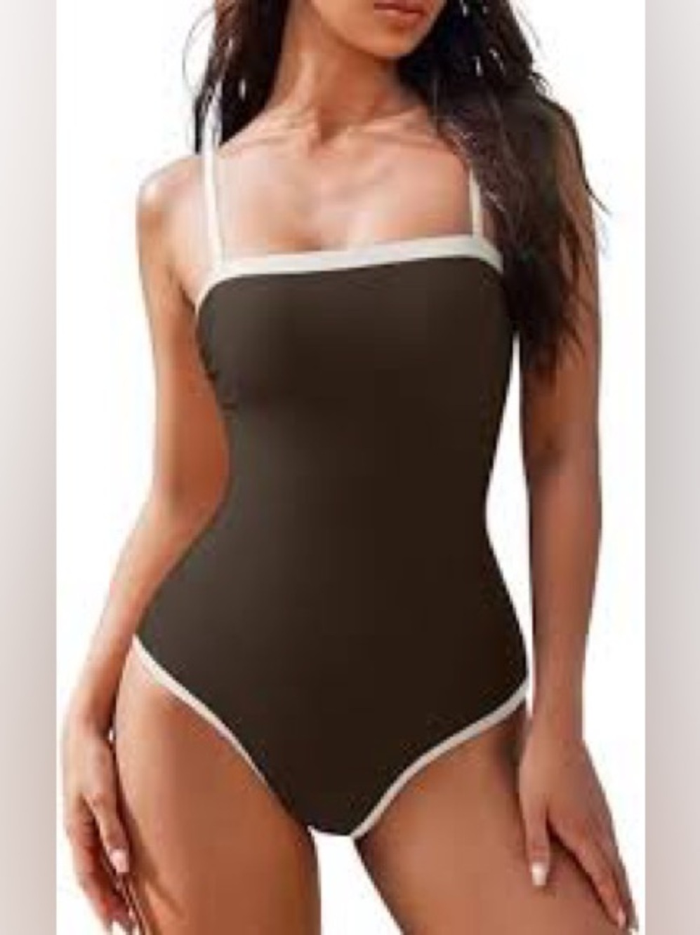 New Women’s One Piece Lace Up Back Swimsuit Large